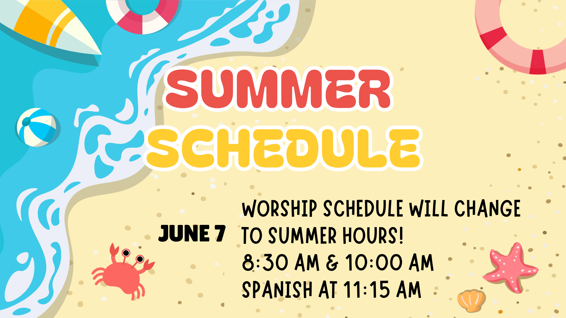 Summer Schedule